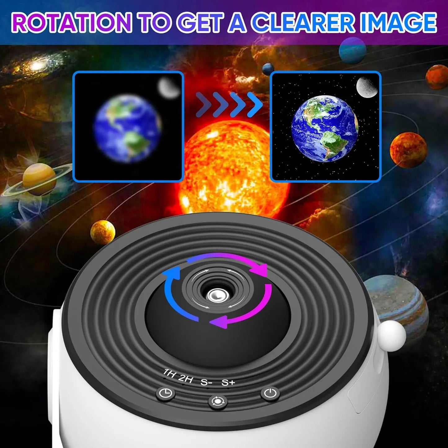 Galaxy Star Projector with 13 HD Film Discs & 360° Rotation