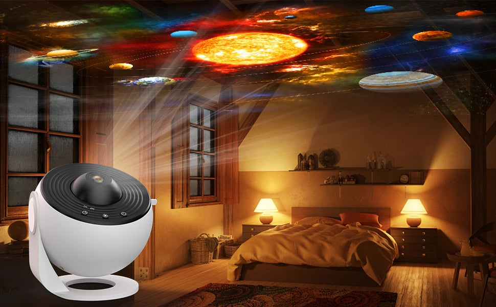 Galaxy Star Projector with 13 HD Film Discs & 360° Rotation
