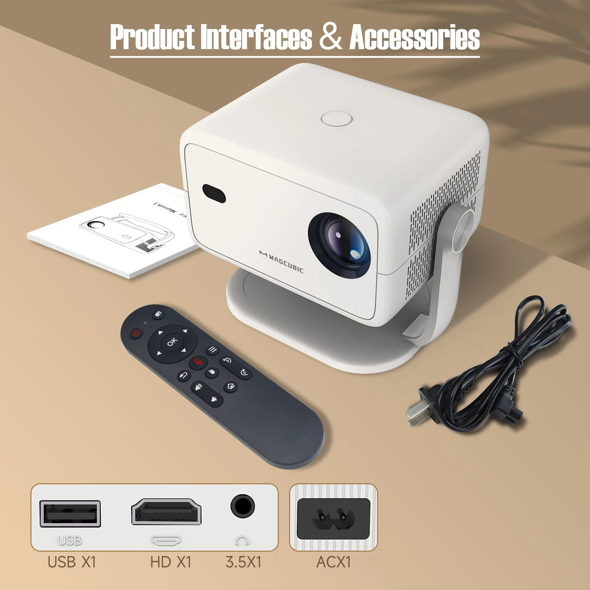 Magcubic L018 4K 1080P Portable Projector with WiFi