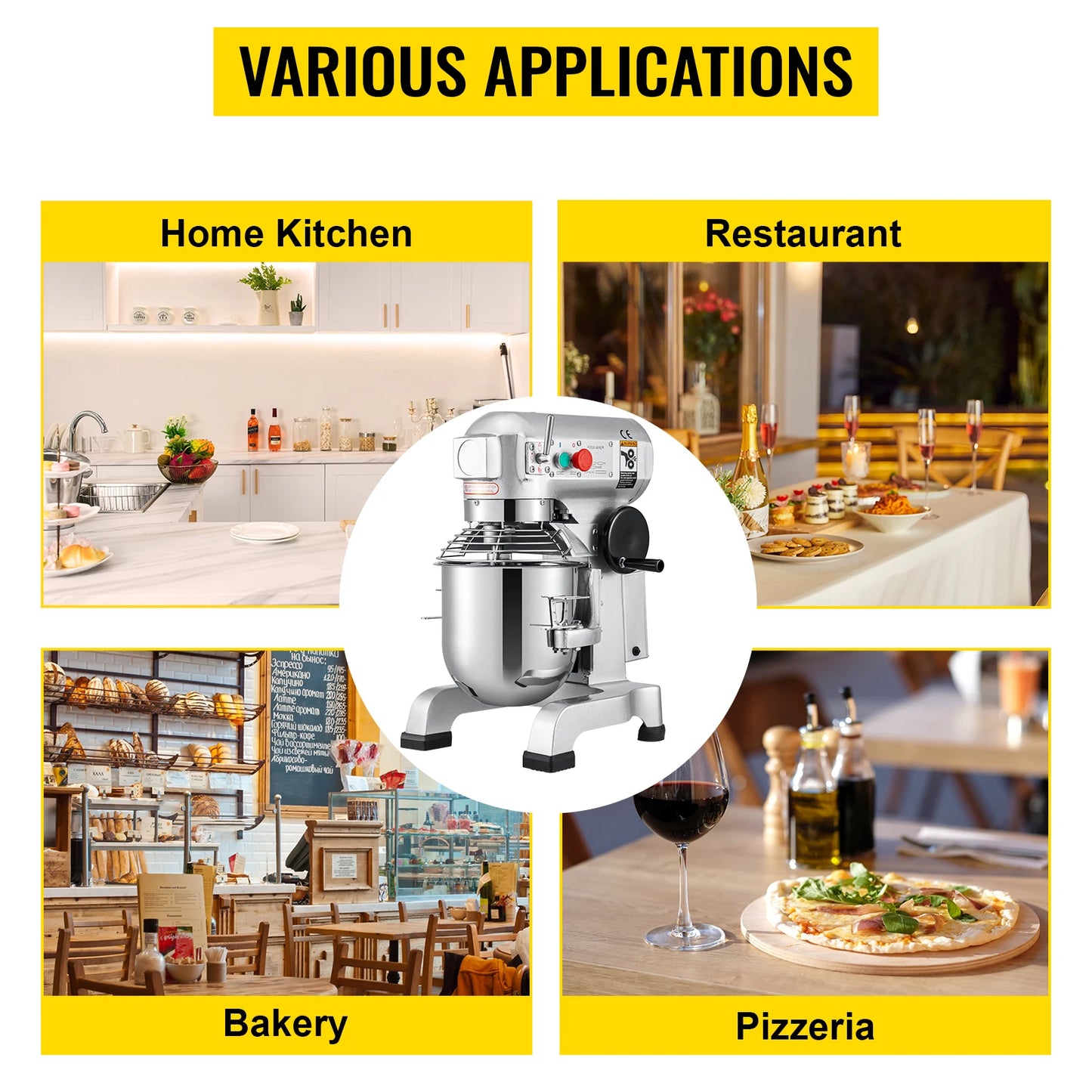 SucceBuy 10-30L Electric Dough & Mixer Machine