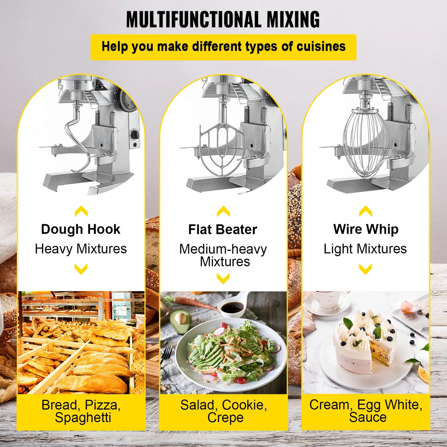 SucceBuy 10-30L Electric Dough & Mixer Machine