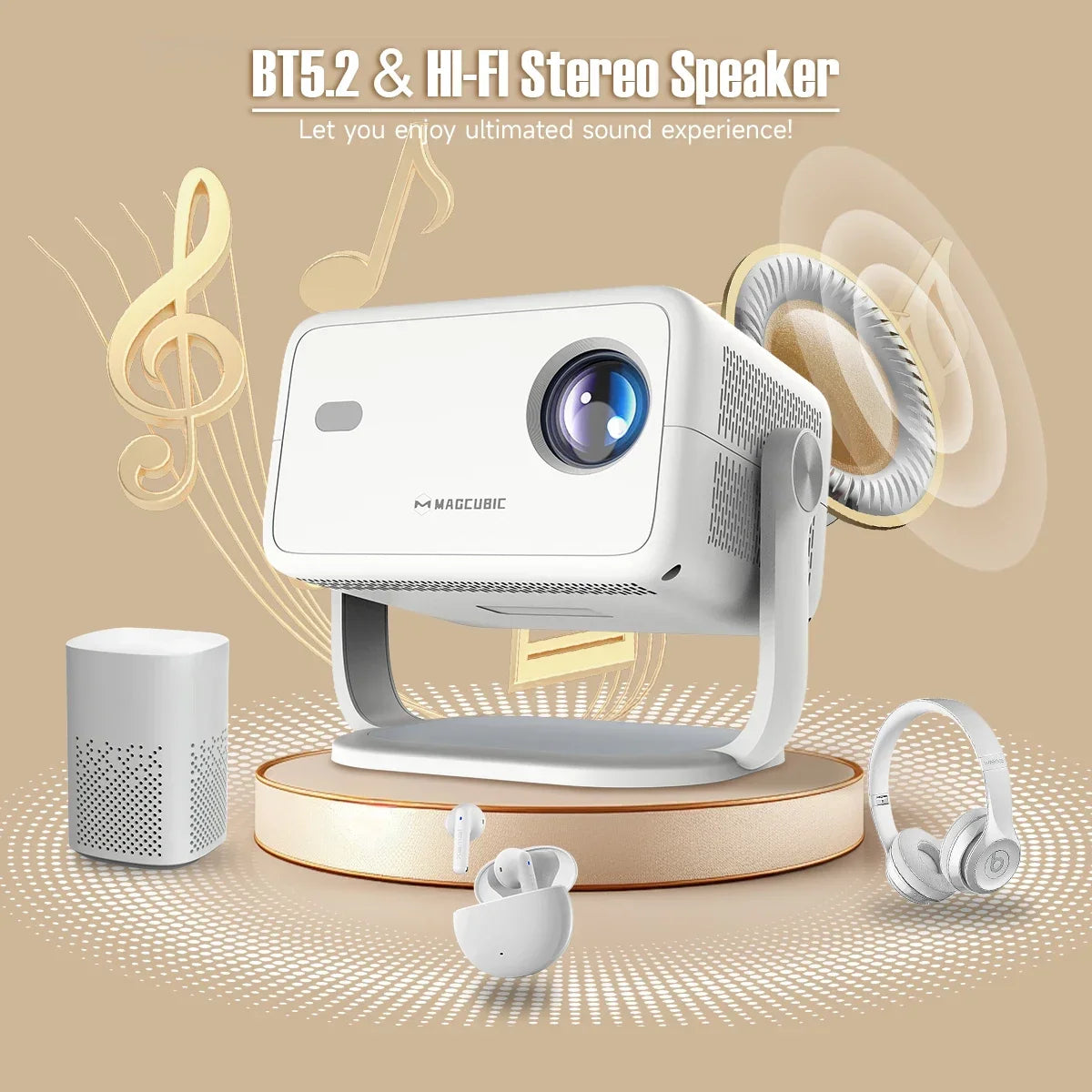 Magcubic L018 4K 1080P Portable Projector with WiFi