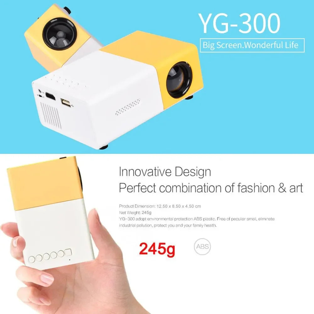 YG300 Upgraded LED 1080P Mini Projector