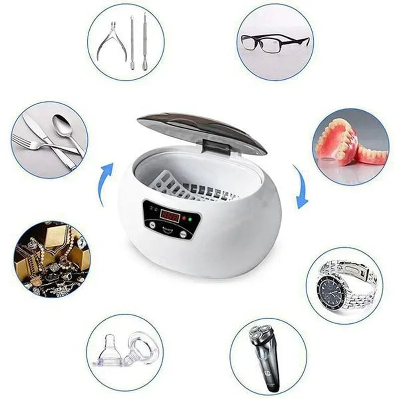 600ML Ultrasonic Glasses and Jewelry Cleaner