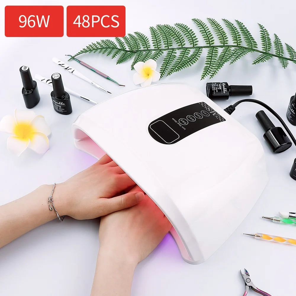 96W Red Light Nail Dryer with 48 LEDs