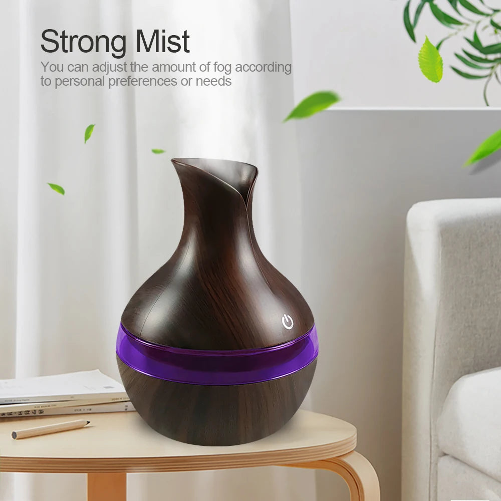 300ml Air Humidifier & 7-Color LED Aromatherapy Diffuser