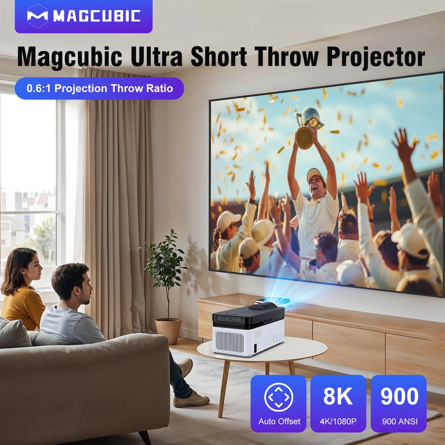 HY450 Ultra Short Throw 8K 1080P Projector