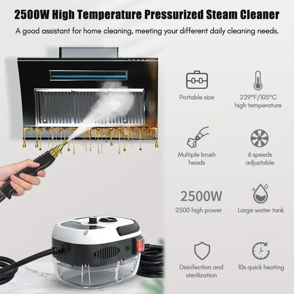 2500W Portable High-Temp Steam Cleaner