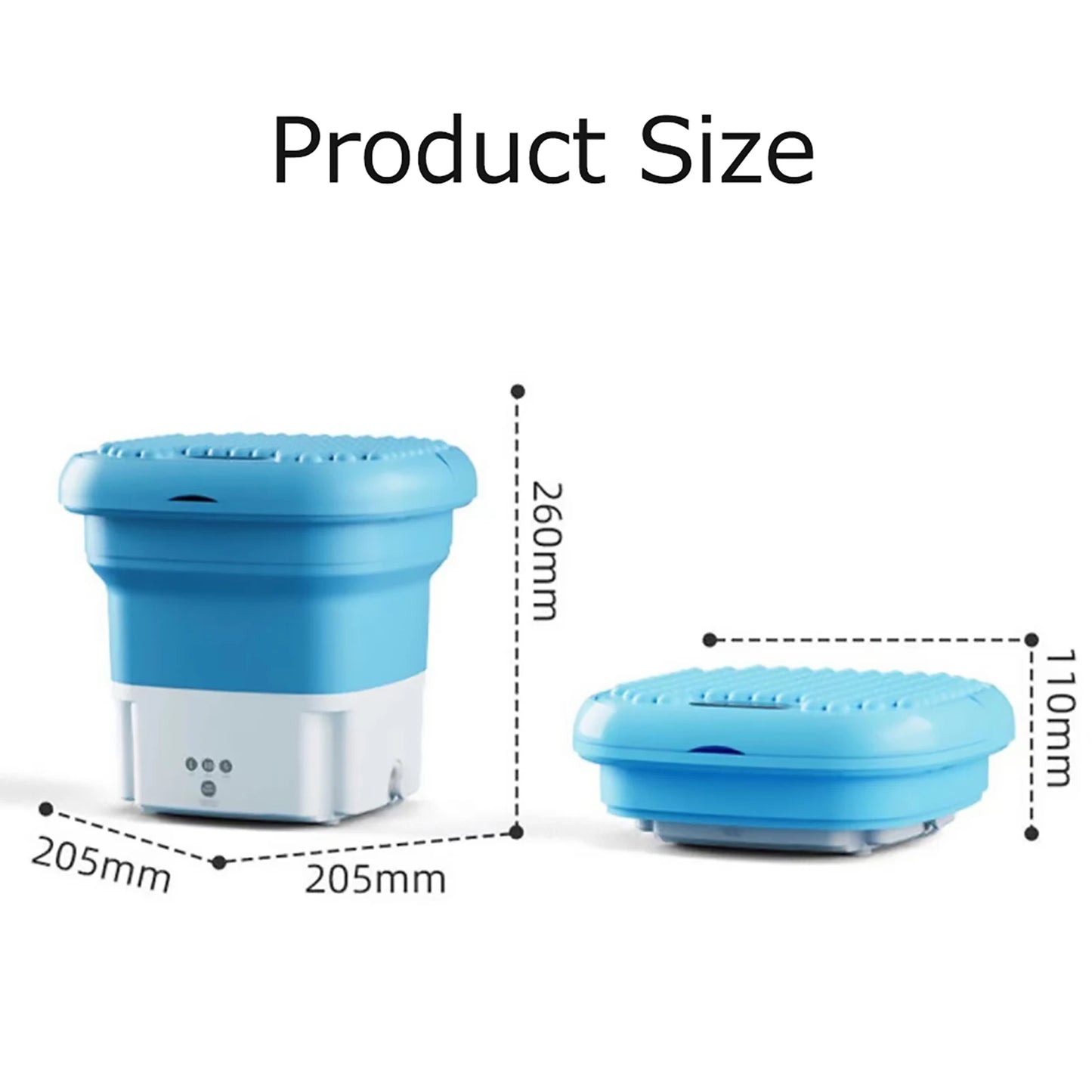 Portable Folding Ultrasonic Pulsator Washing Machine