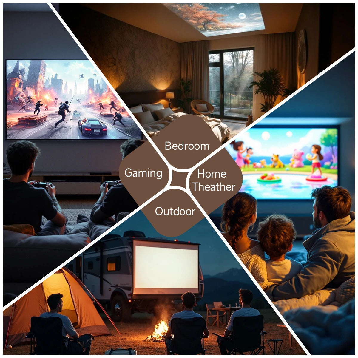Magcubic L018 4K 1080P Portable Projector with WiFi