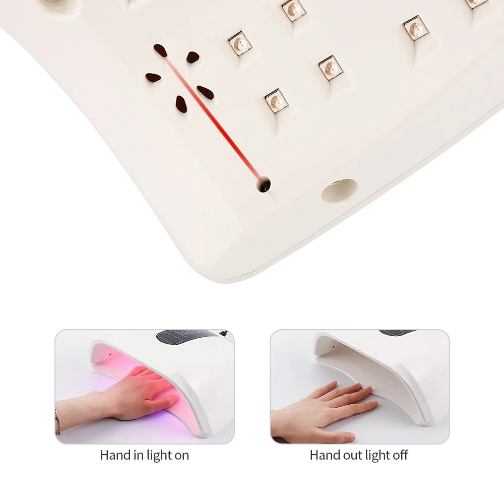 96W Red Light Nail Dryer with 48 LEDs
