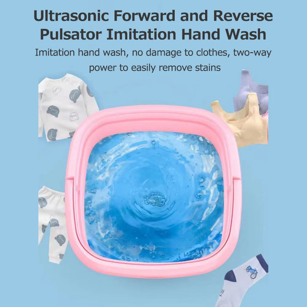 Small Folding Portable Ultrasonic Washing Machine