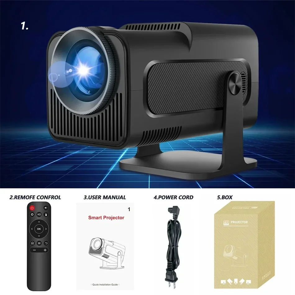 HY320 4K 720P Mini Portable Projector with WiFi