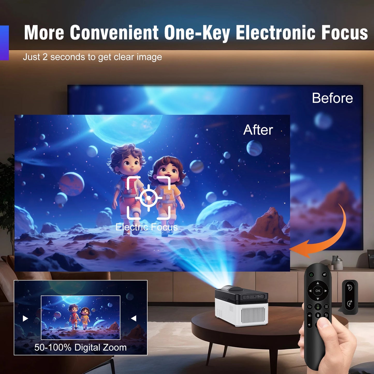 HY450 Ultra Short Throw 8K 1080P Projector