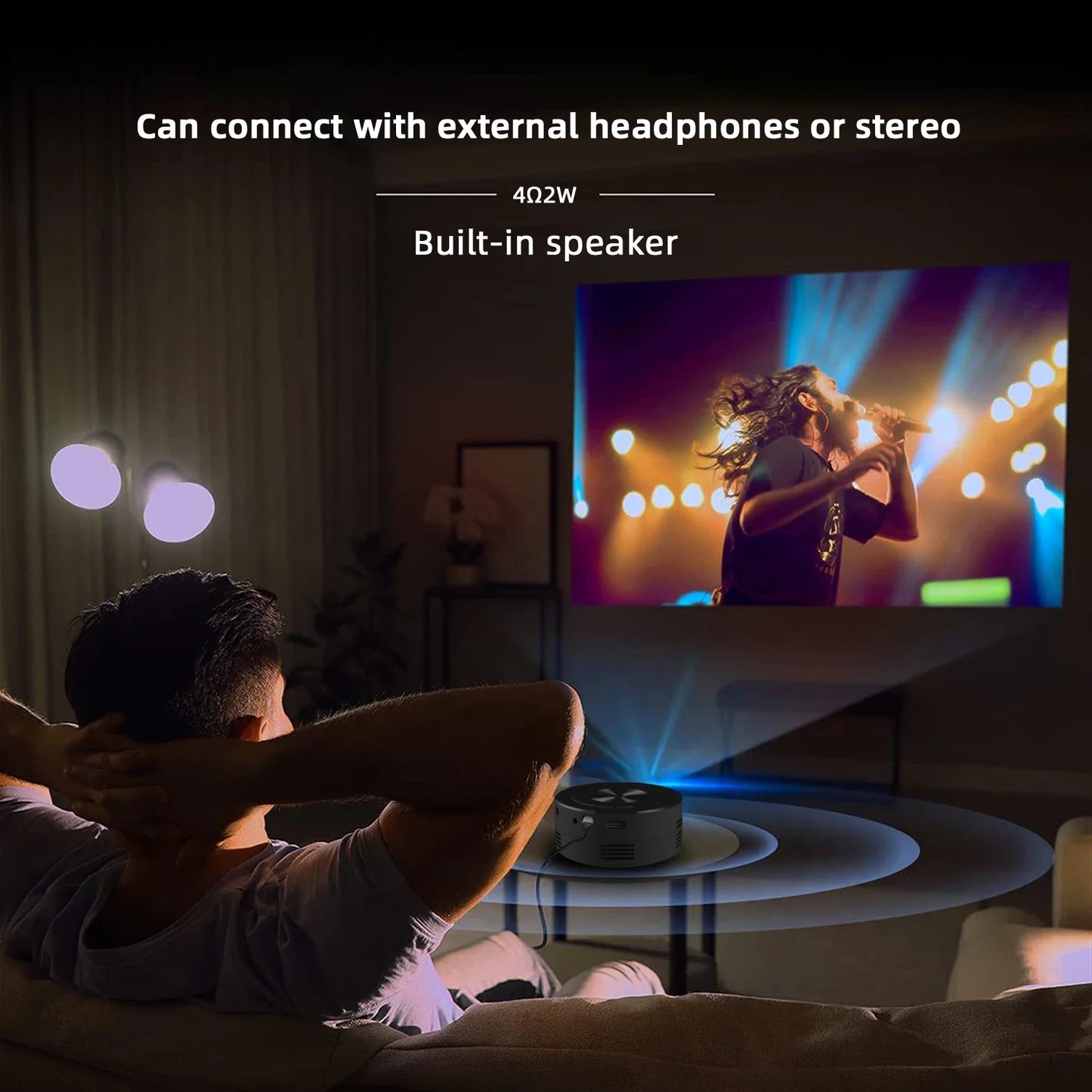 Portable Mini HD Wireless Projector for iOS & Android