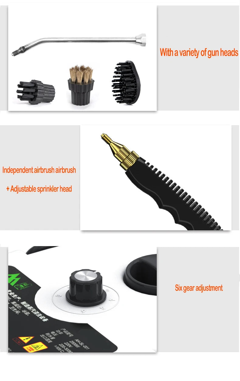 2500W High-Temp Steam Cleaner Jet Washer