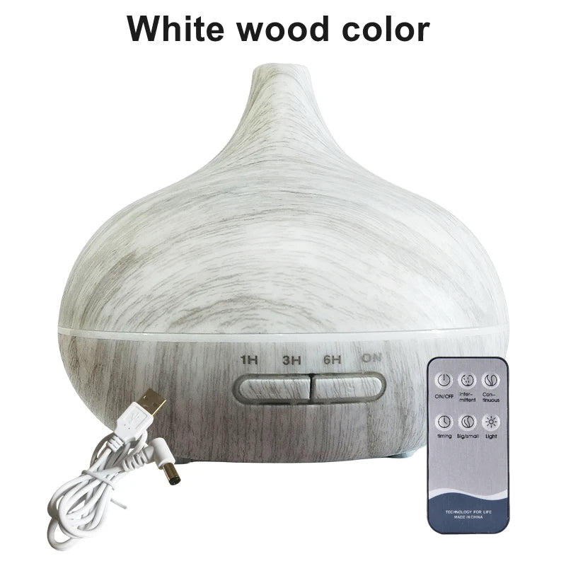 550ML Wood Grain USB Aroma Diffuser