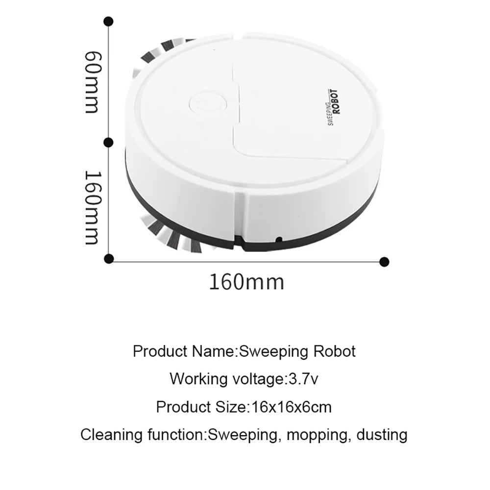 Automatic 3-in-1 Sweeping and Mopping Robot