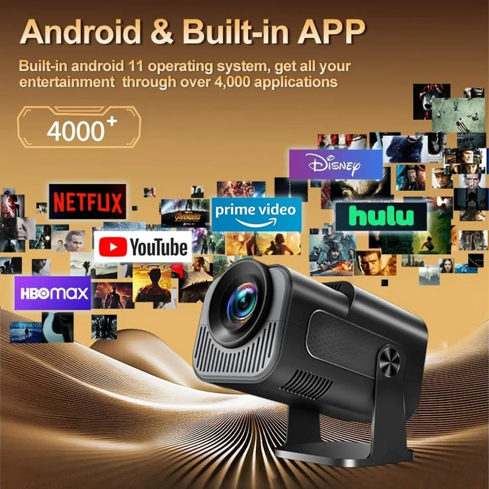 HY320 4K 720P Mini Portable Projector with WiFi
