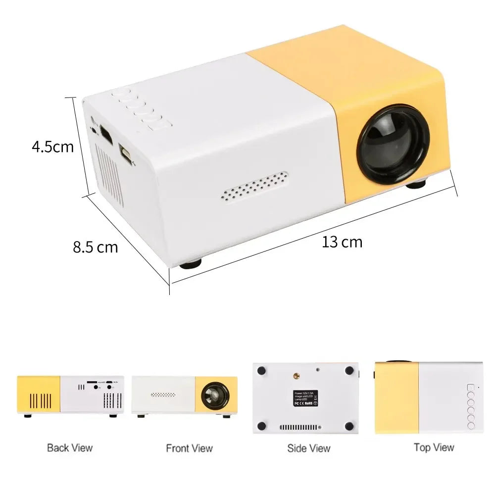 YG300 Upgraded LED 1080P Mini Projector