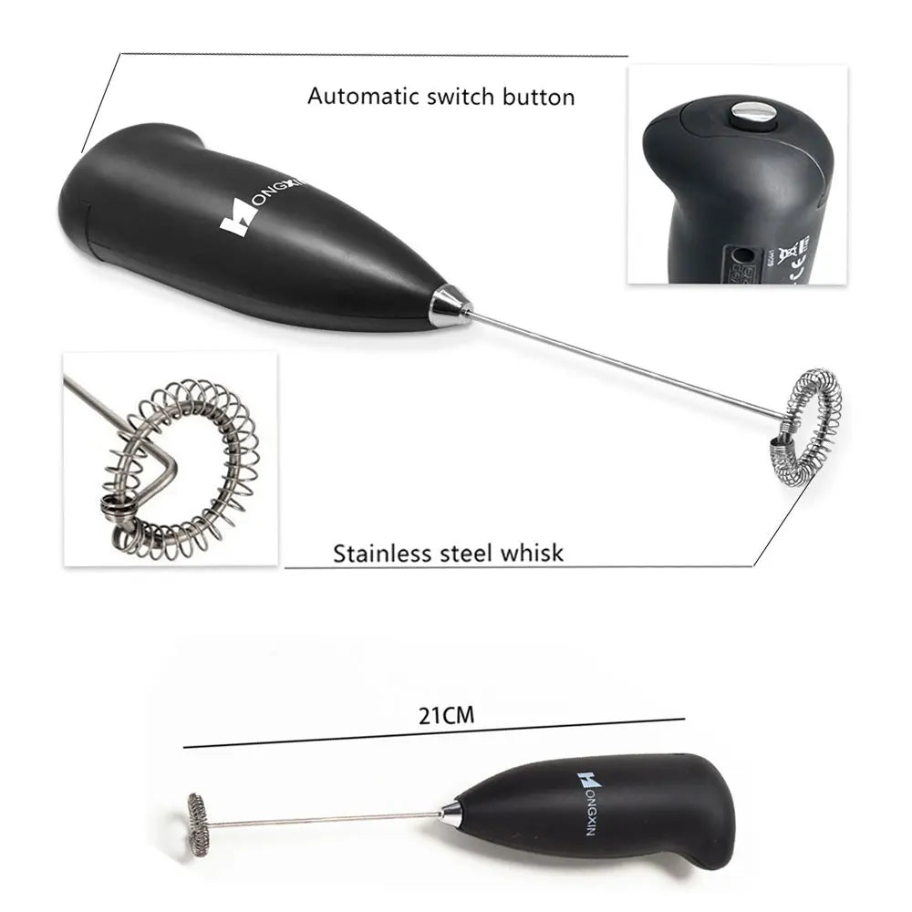 Handheld Mini Electric Milk Frother & Whisk