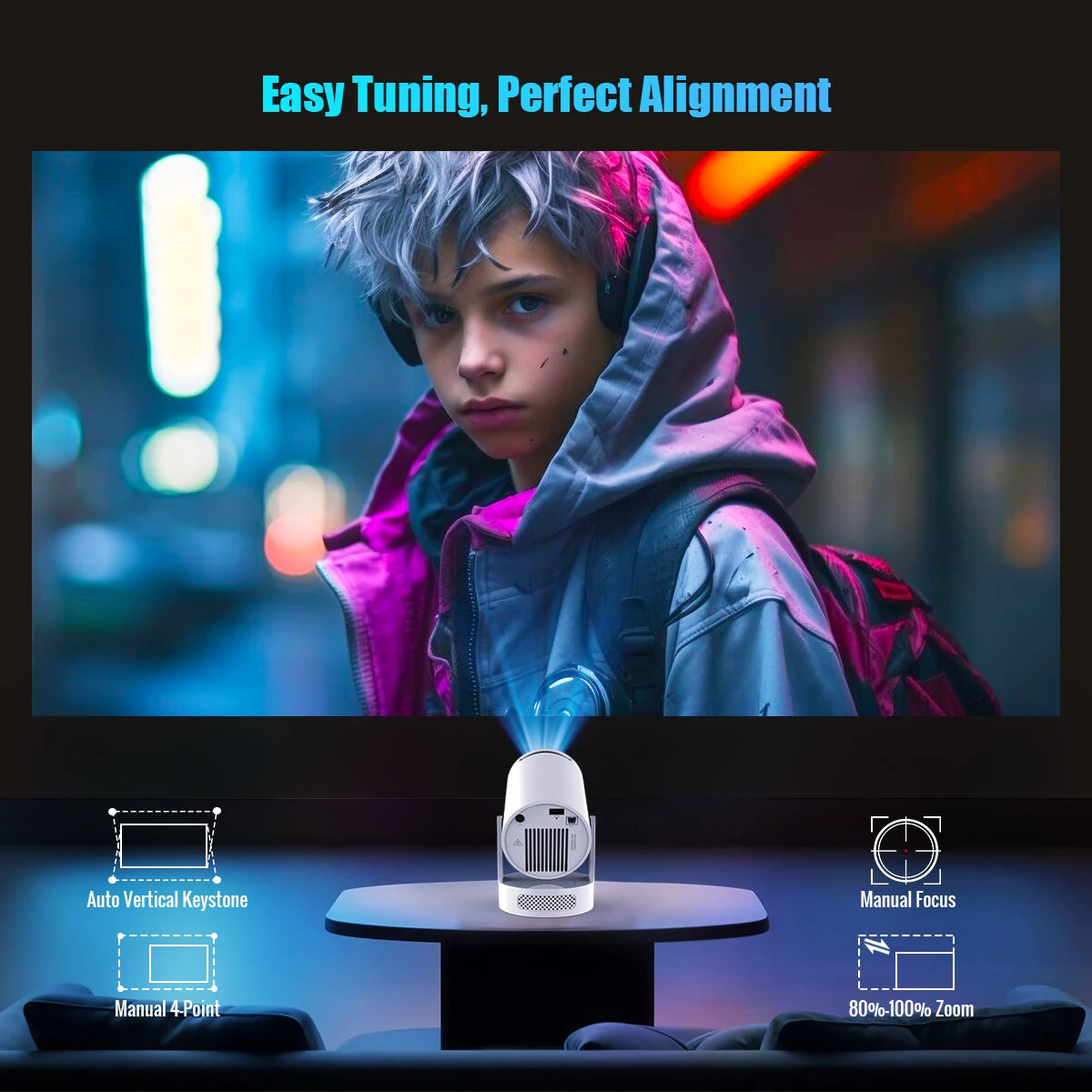 Magcubic HY300 Pro+ 4K WiFi 6 Android 11 Portable Projector