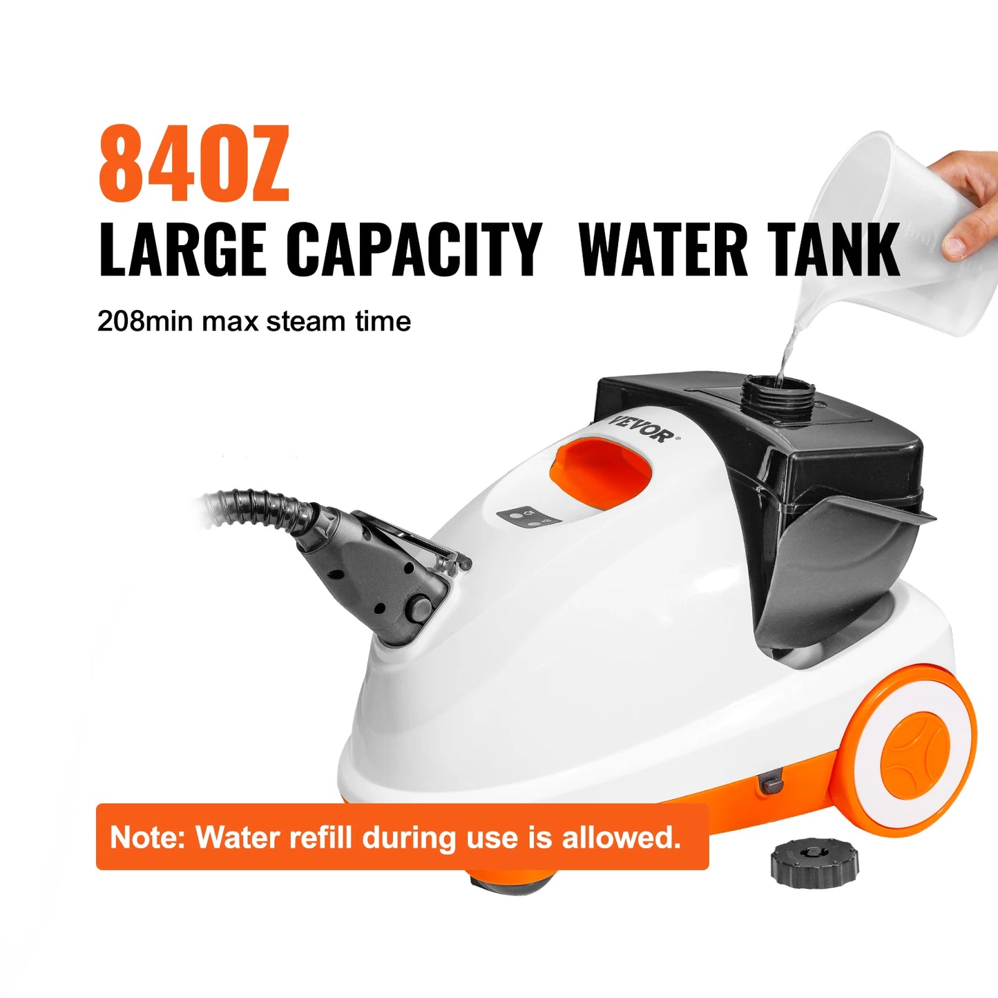 Portable Steam Cleaner with Large Tank