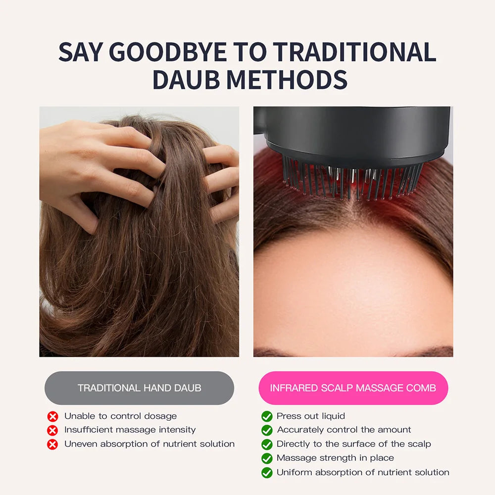 Electric Massage Comb with Red Light