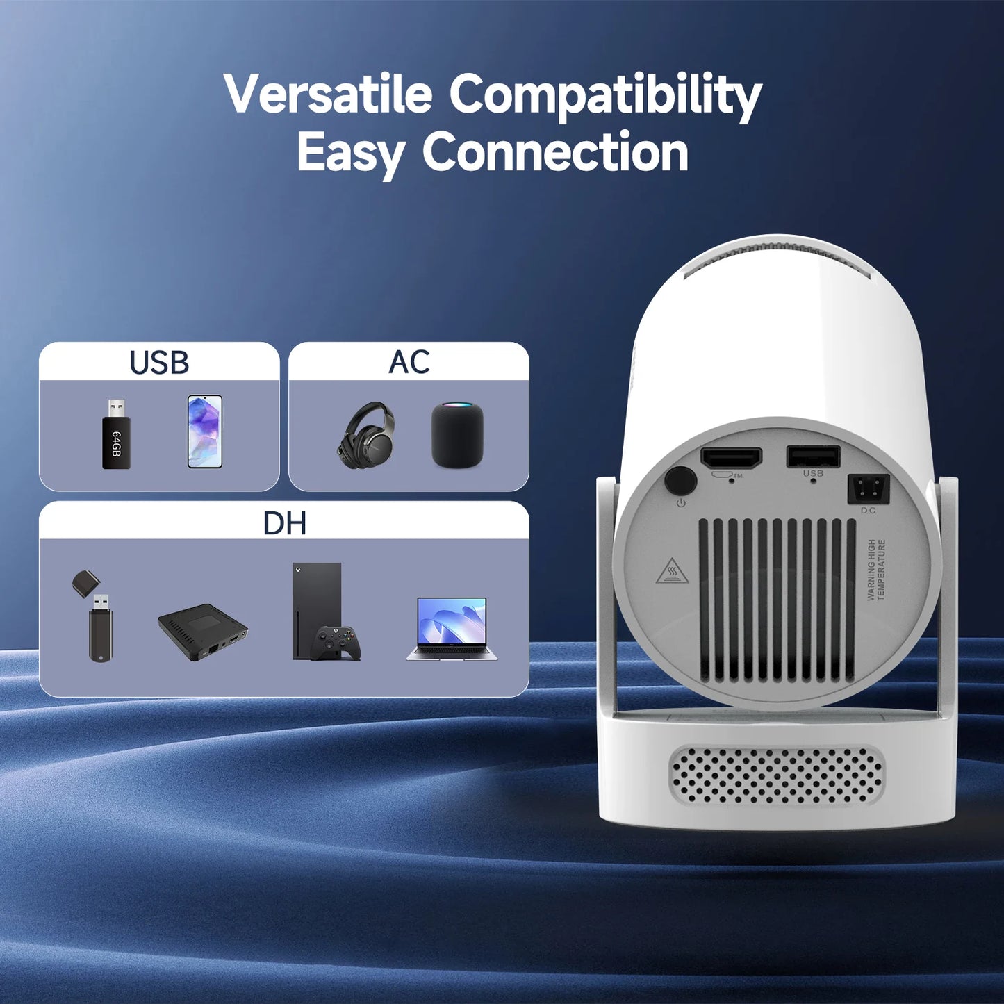 Magcubic HY300 Pro+ 4K WiFi 6 Android 11 Portable Projector