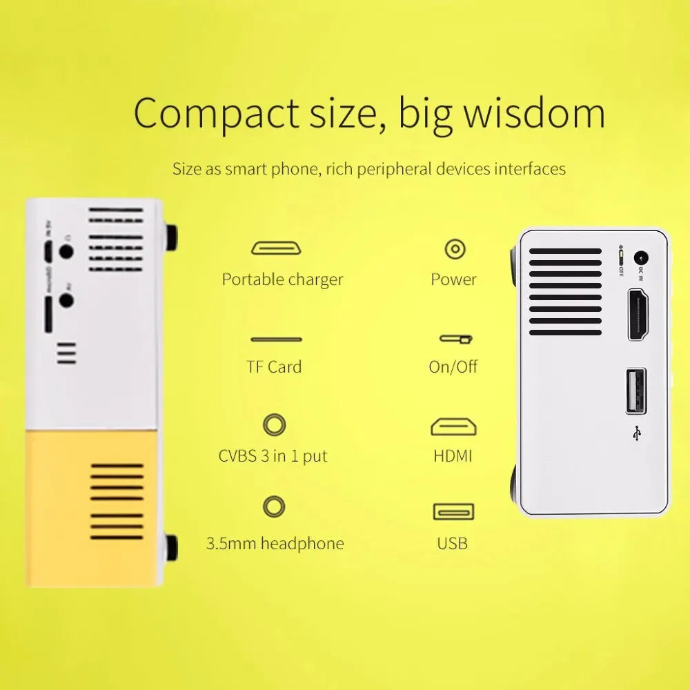 YG300 Upgraded LED 1080P Mini Projector