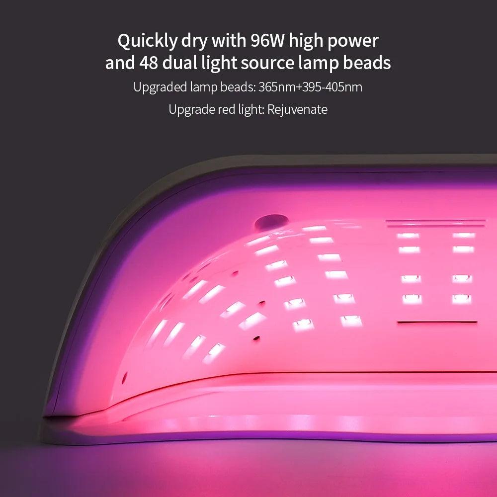 96W Red Light Nail Dryer with 48 LEDs