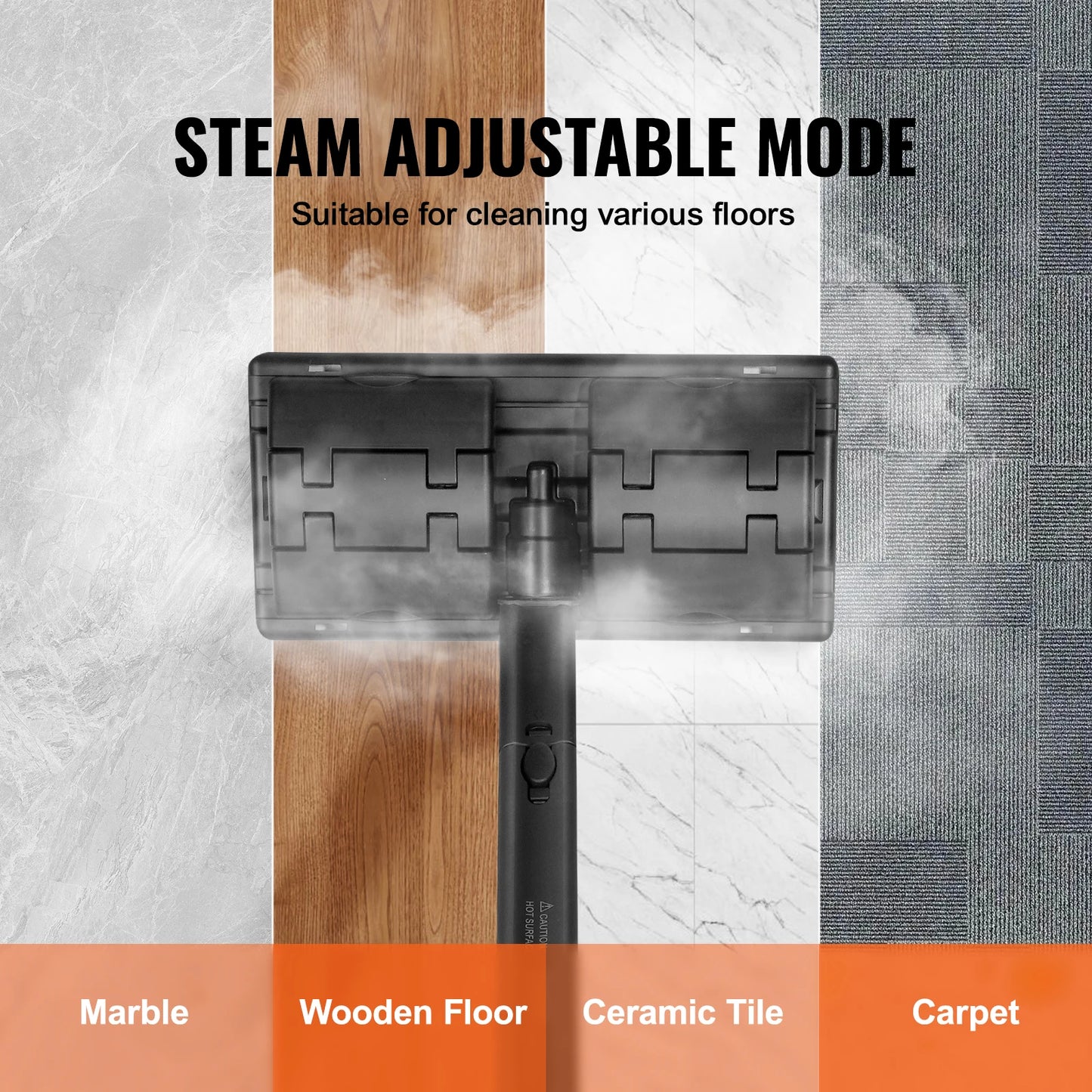 Portable Steam Cleaner with Large Tank