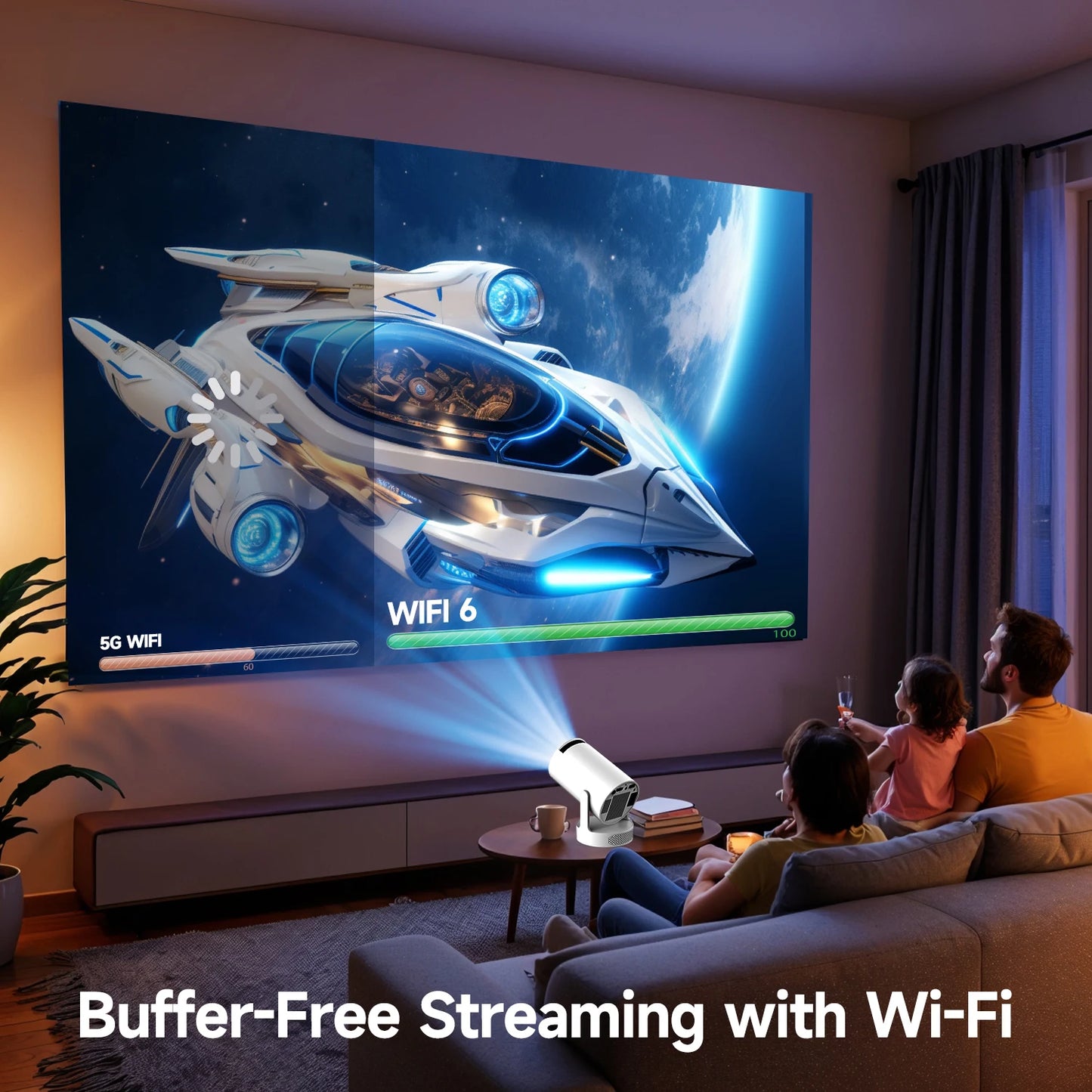 Magcubic HY300 Pro+ 4K WiFi 6 Android 11 Portable Projector
