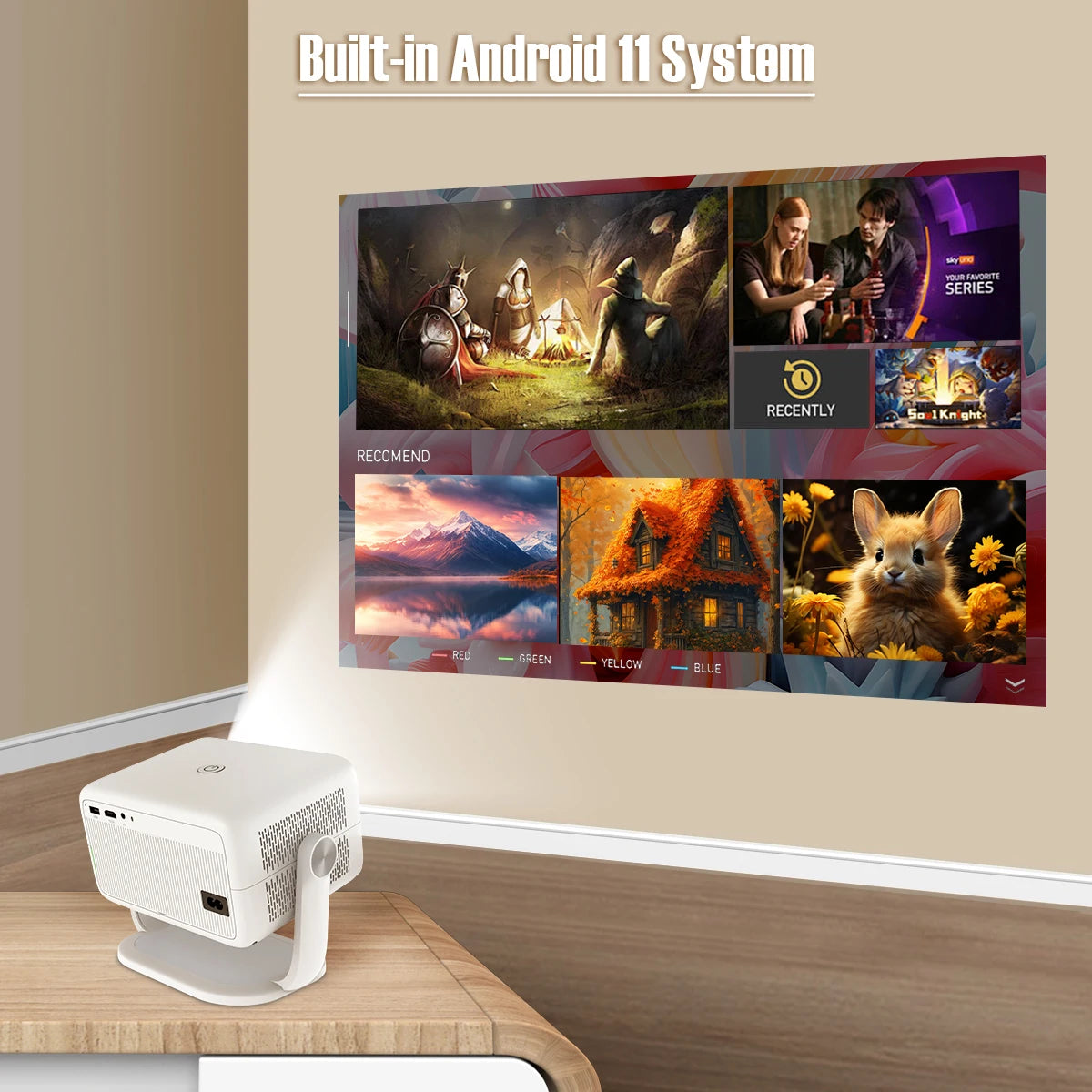 Magcubic L018 4K 1080P Portable Projector with WiFi