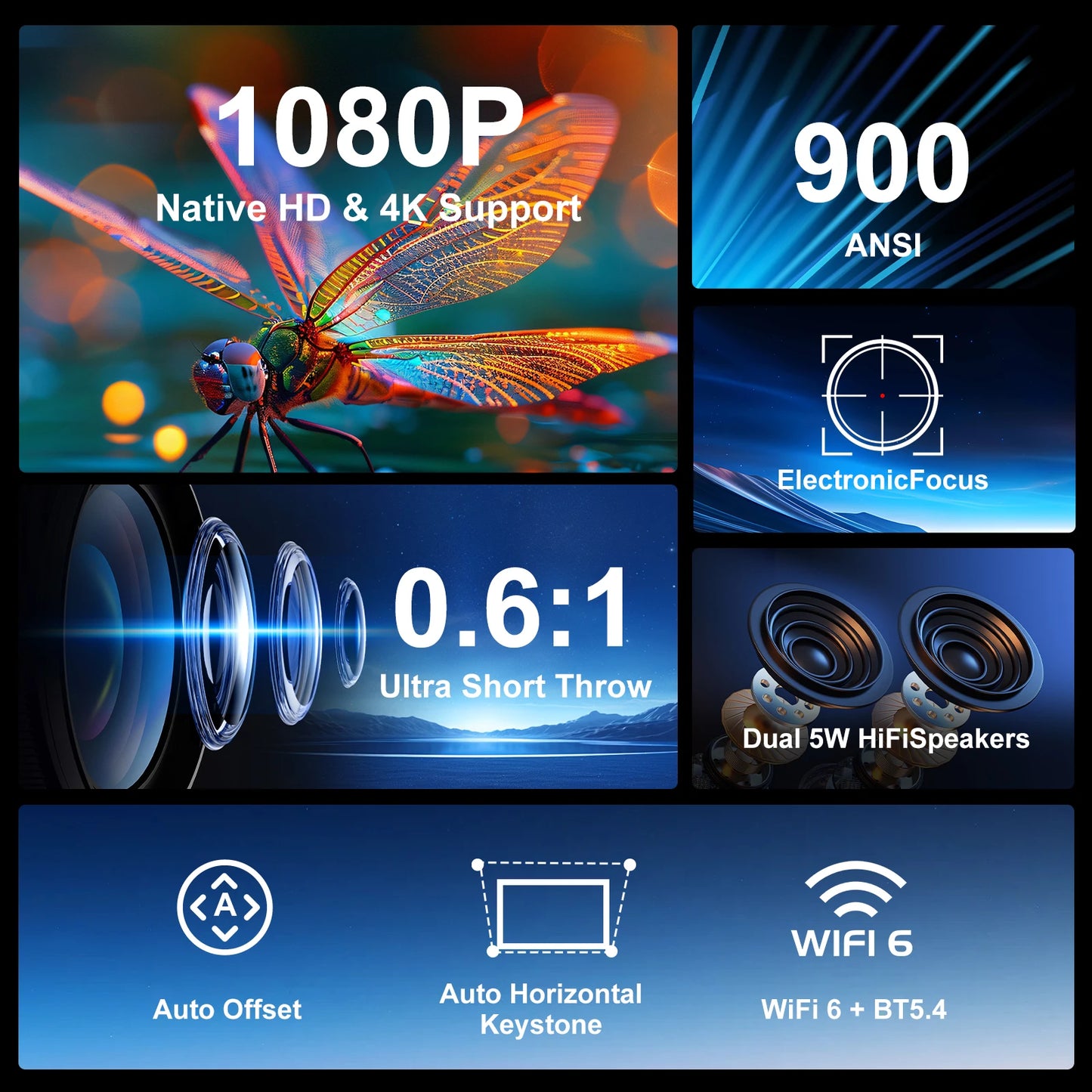 HY450 Ultra Short Throw 8K 1080P Projector