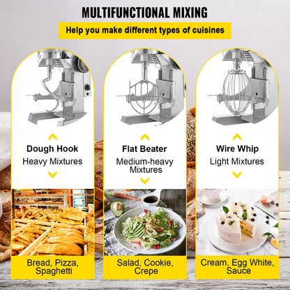 SucceBuy 10-30L Electric Dough & Mixer Machine