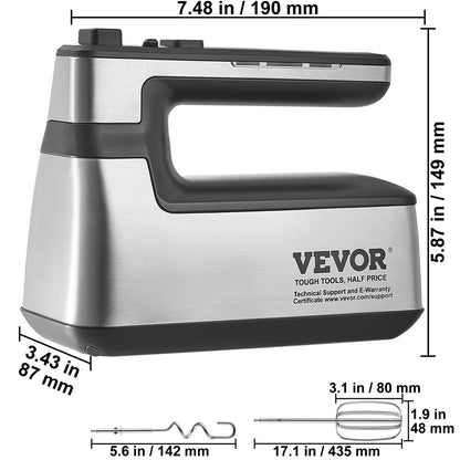 Electric Handheld Mixer for Baking & Whipping