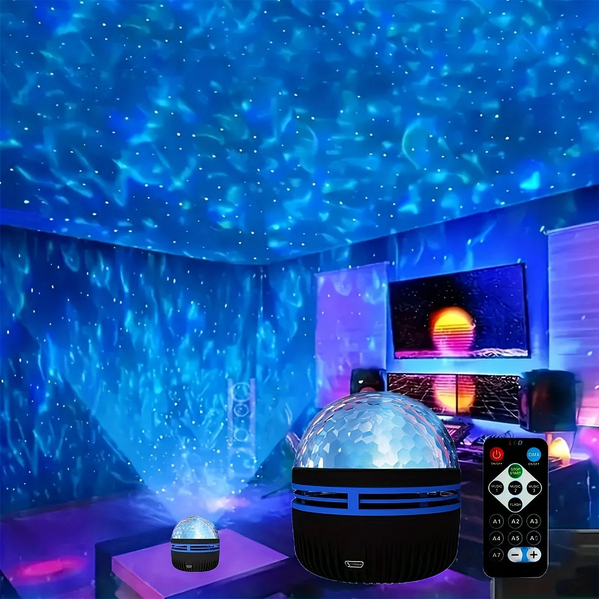 LED Galaxy & Ocean Wave Projector Lamp