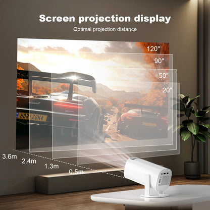 Android 11 WiFi 6 Bluetooth Mini Portable Projector