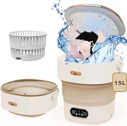 15L Portable Collapsible Washing & Spin Dryer Machine