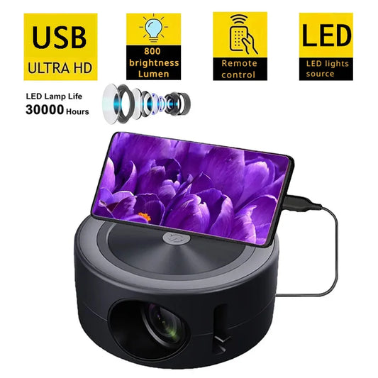 Portable Mini HD Wireless Projector for iOS & Android