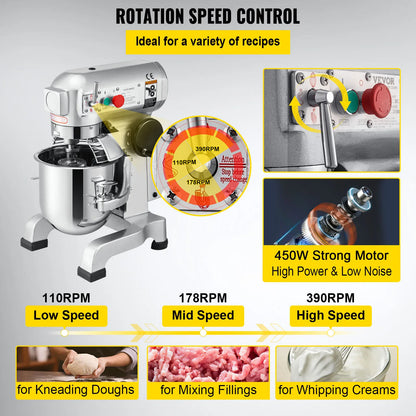 SucceBuy 10-30L Electric Dough & Mixer Machine