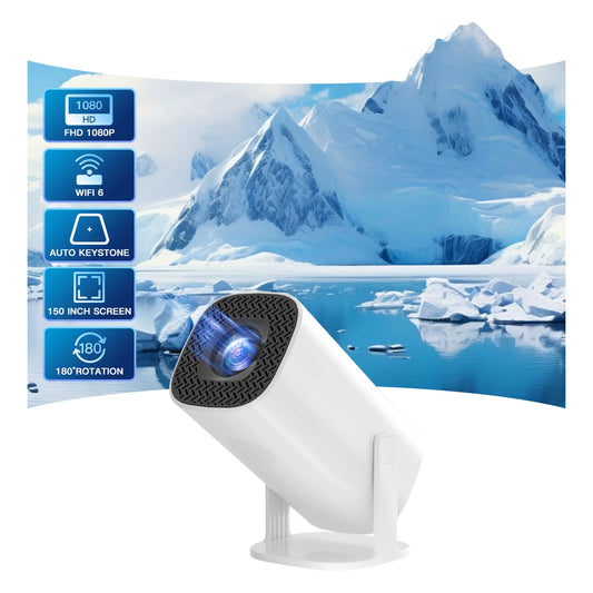 Android 11 WiFi 6 Bluetooth Mini Portable Projector