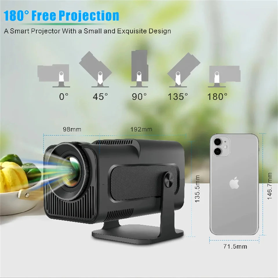 HY320 4K 720P Mini Portable Projector with WiFi