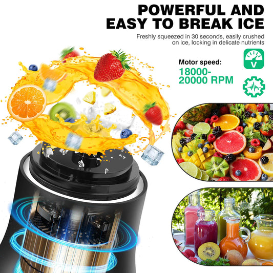 2 In 1 Portable Blender 600ML Electric Juicer Fruit Mixers