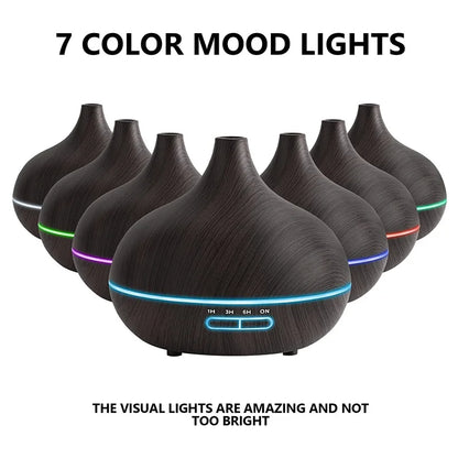 550ML Wood Grain USB Aroma Diffuser