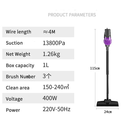 400W Handheld 3-in-1 Vacuum Cleaner