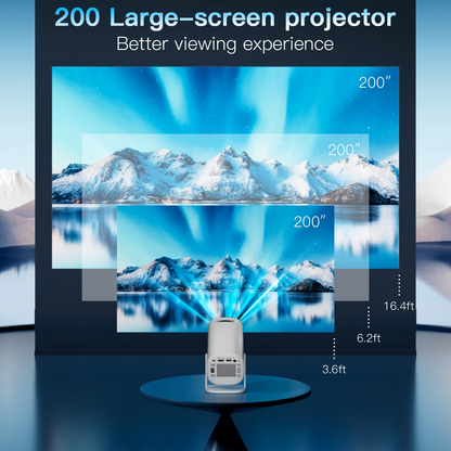 Android 11 WiFi 6 Bluetooth Mini Portable Projector